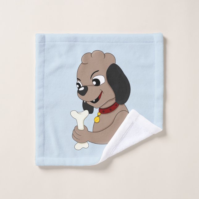 Cute puppy dog cartoon wash cloth (Wash Cloth)