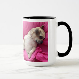 Cute Puppy Dog Chug Pink Sheets Coffee Mug