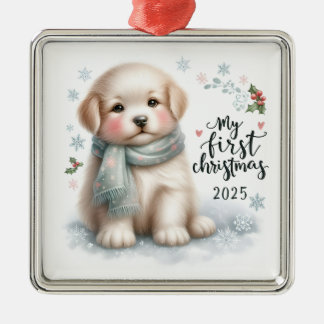 CUTE PUPPY DOG FOR MY FIRST CHRISTMAS METAL TREE DECORATION