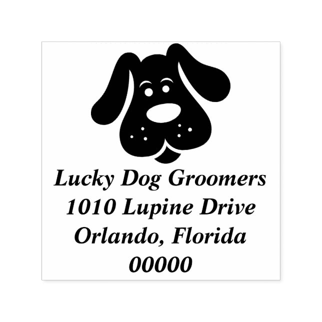 Cute Puppy Dog Groomer Stamp (Design)