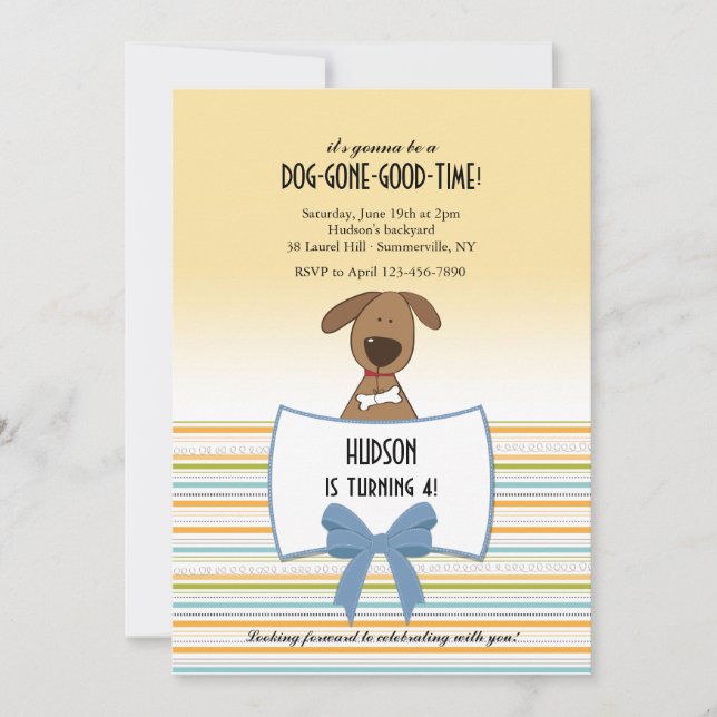 Cute Puppy Dog Invitation (Front)