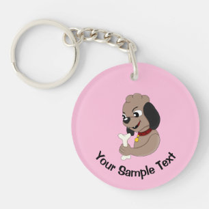 Cute puppy dog keychain