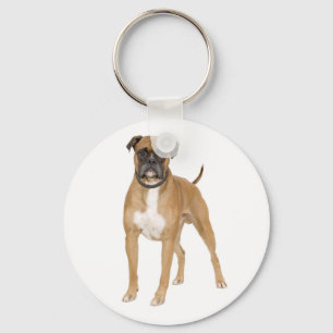 Cute Puppy Dog Lover Boxer Key Ring