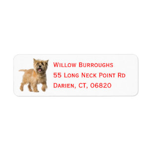 Cute Puppy Dog Lover Cairn Terrier Label