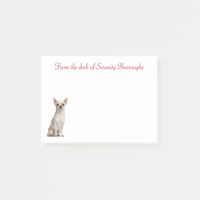 Cute Puppy Dog Lover Chihuahua Post-it Notes (Front)
