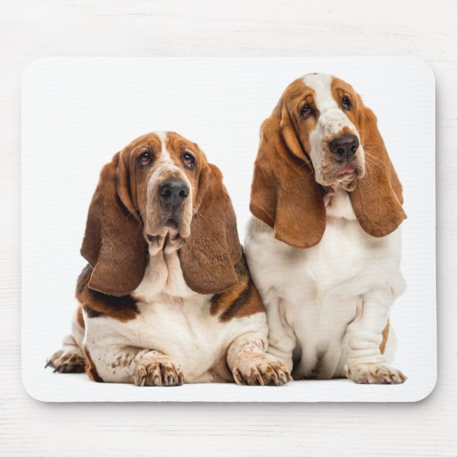 Cute Puppy Dog Lovers Gift Basset Hound Mouse Mat (Front)