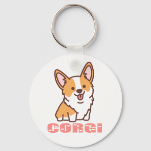Cute Puppy Dog Mom Gift Pembroke Corgi Key Ring
