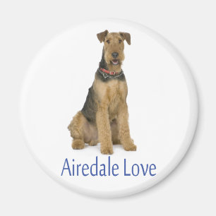 Cute Puppy Dog Mum Dog Lover Airedale Terrier Magnet