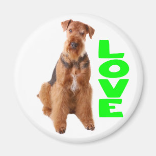 Cute Puppy Dog Mum Dog Lover Airedale Terrier Magnet