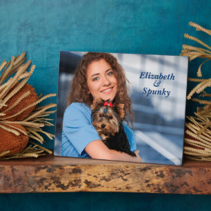 Cute Puppy Dog Mum Photo Easel Personalise Plaque