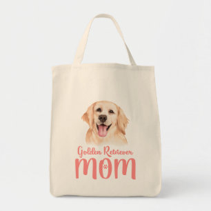 Cute Puppy Dog Mum Watercolor Golden Retriever Tote Bag