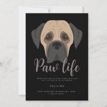 Cute puppy dog paw life party 