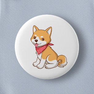 Cute Puppy Dog Shiba Inu 6 Cm Round Badge