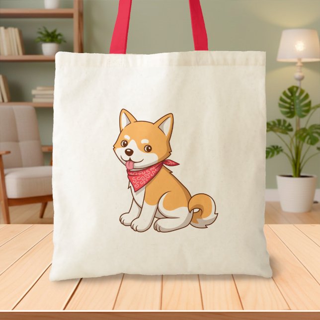 Cute Puppy Dog Shiba Inu Tote Bag (Creator Uploaded)