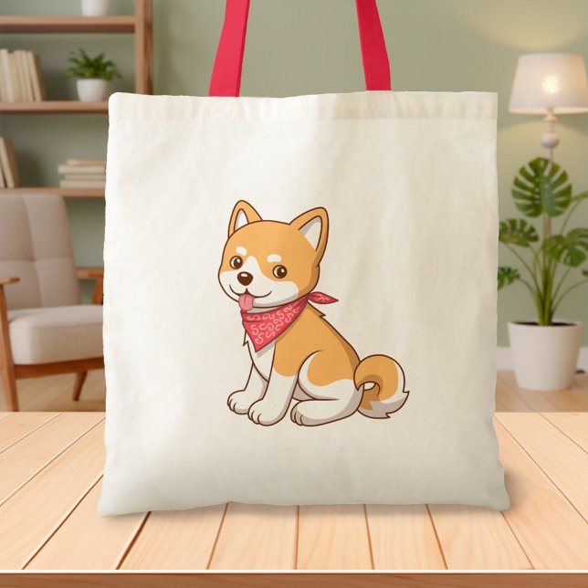 Cute Puppy Dog Shiba Inu Tote Bag (Creator Uploaded)