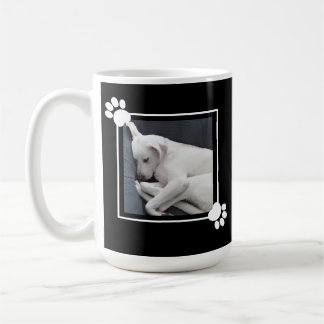 Cute Puppy Dog Single 1 Photo Name and Message Coffee Mug