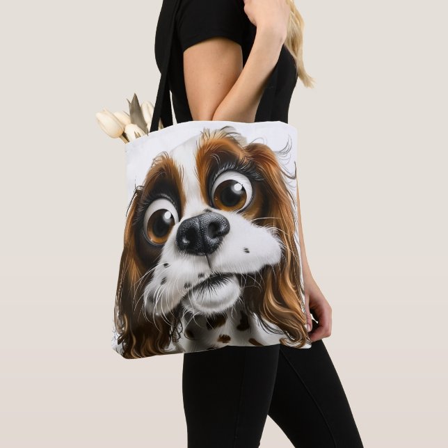 cute puppy dog tote bag (Close Up)
