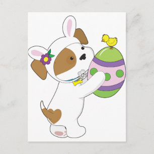 Cute Puppy Easter Egg Holiday Postcard