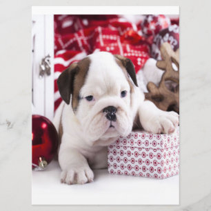 Cute Puppy English Bulldog Funny Christmas Menu