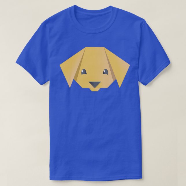 Cute Puppy Face Origami Style T-Shirt (Design Front)