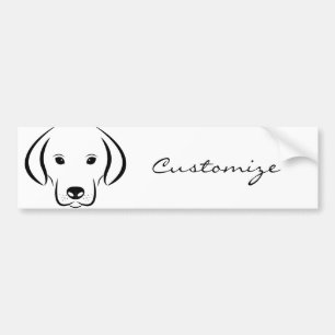 Cute Puppy Face Thunder_Cove Bumper Sticker