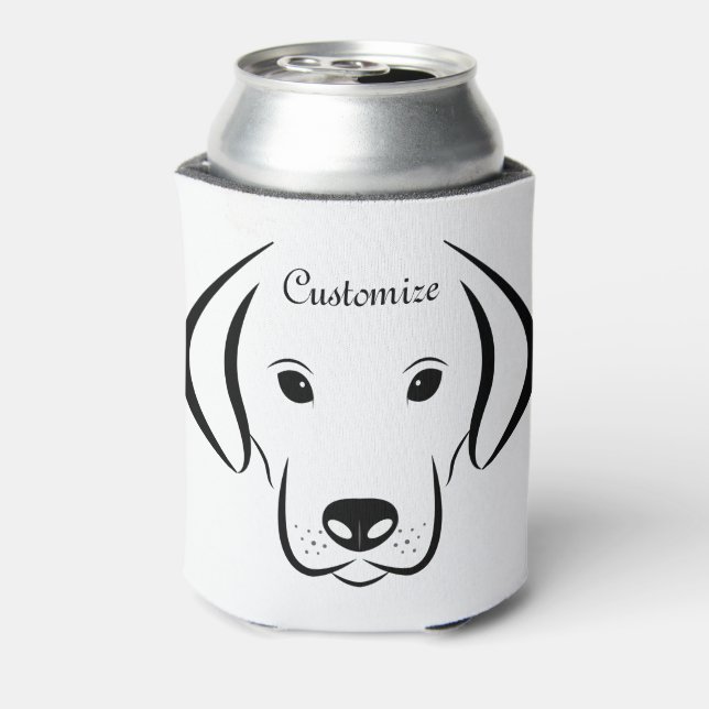 Cute Puppy Face Thunder_Cove Can Cooler (Can Back)