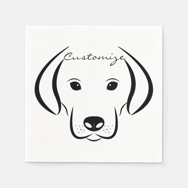 Cute Puppy Face Thunder_Cove Napkin (Front)