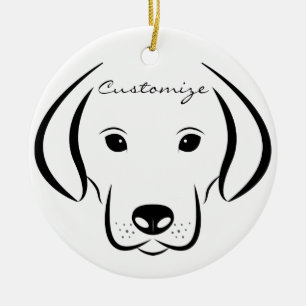 Cute Puppy FaceThunder_Cove Ceramic Tree Decoration