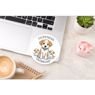 Cute Puppy Family Sticker