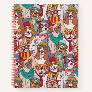 Cute Puppy Fashion Pattern Notebook