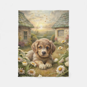 Cute Puppy Fleece Blanket