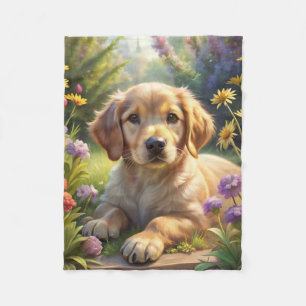 Cute Puppy Fleece Blanket