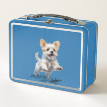 Cute Puppy for Metal Lunch Box 
