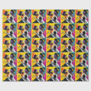 Cute Puppy Funny Dog Mixed Media Animal Pet Wrapping Paper