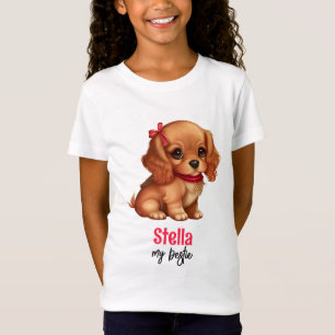 Cute Puppy Girls Kids T-Shirt