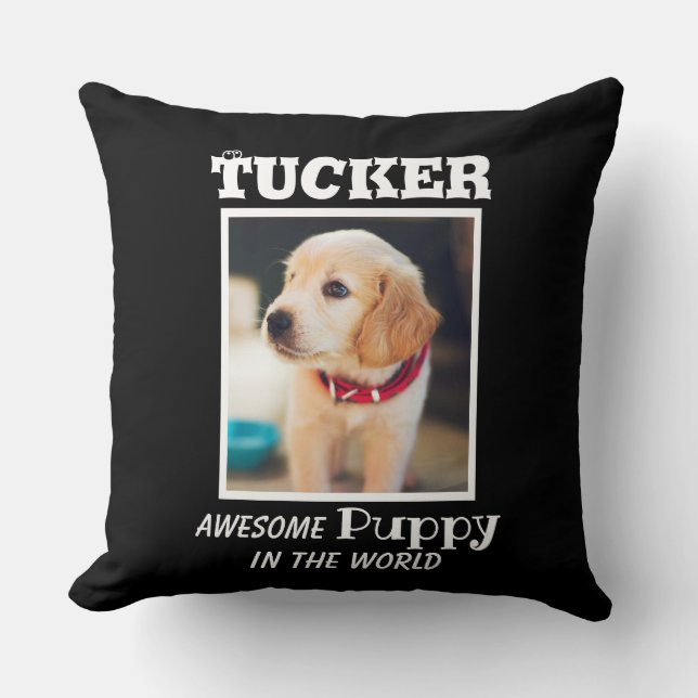 Cute Puppy Golden Retriever Cushion (Front)