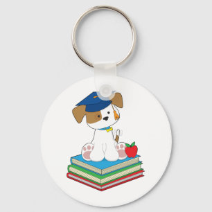 Cute Puppy Graduate Key Ring
