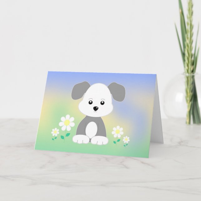 Cute Puppy Greeting card (Front)