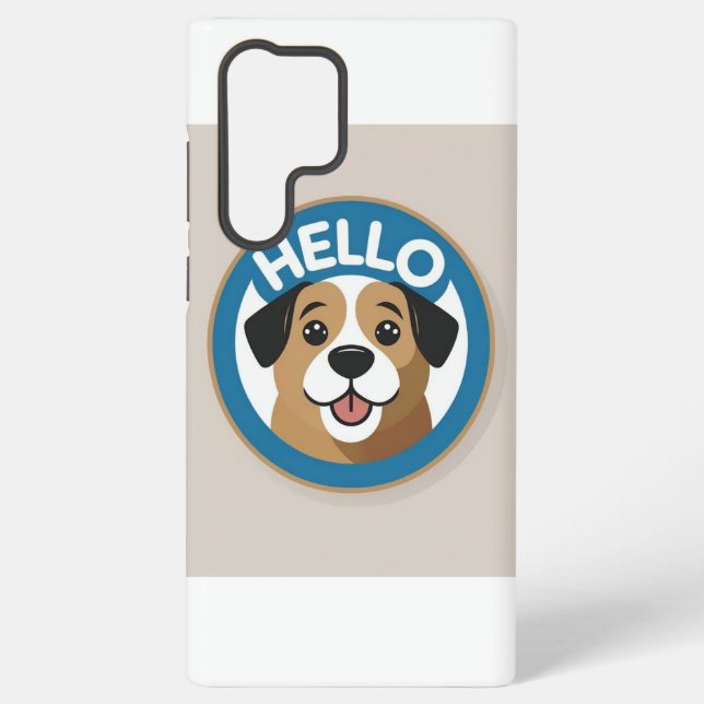 Cute Puppy “Hello” Mobile Case (Back)