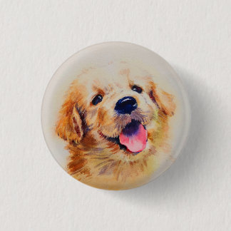 Cute puppy. His name is “happy” 3 Cm Round Badge