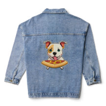 Cute Puppy Holding a Slice of Pizza