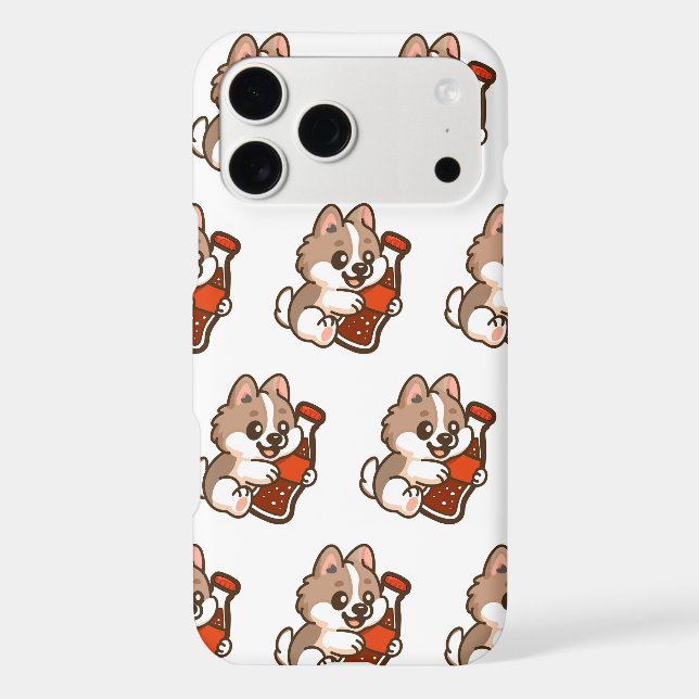 Cute Puppy Hugging Soda Bottle (Back)