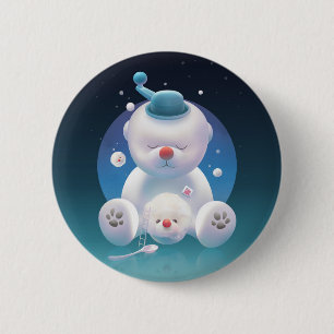 Cute Puppy Ice Shaver 6 Cm Round Badge