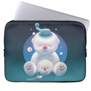 Cute Puppy Ice Shaver Bandanna Laptop Sleeve
