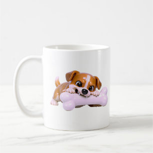 Cute Puppy Illustration Coffee Mug