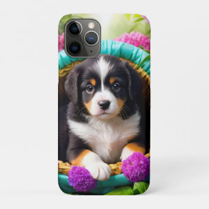 Cute Puppy in a Basket iPhone 11 Pro Case