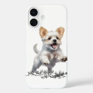 “Cute Puppy iPhone 16 Case – Adorable Dog Lover Ph