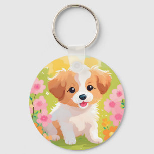 Cute Puppy Key Ring