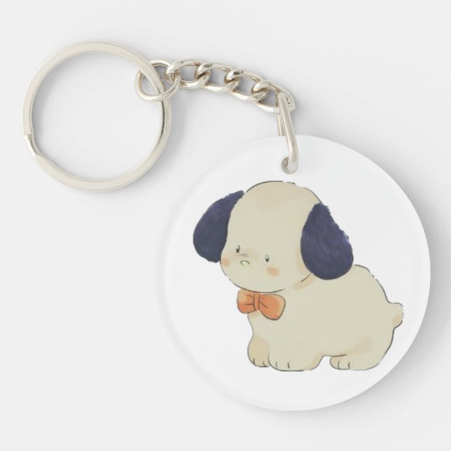 Cute puppy  key ring (Front)
