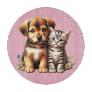 Cute puppy/kitten  cutting board
